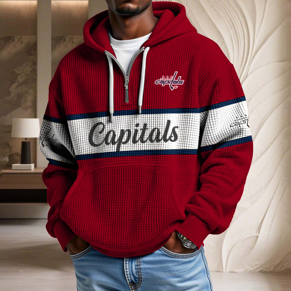 NHL x WC Waffle Half Zip Hoodie HLP HLPHUONG