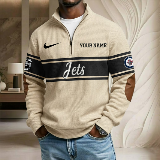 NHL x WIN Custom Name Stand Collar Half-zip Sweatshirt HLP HLPHUONG