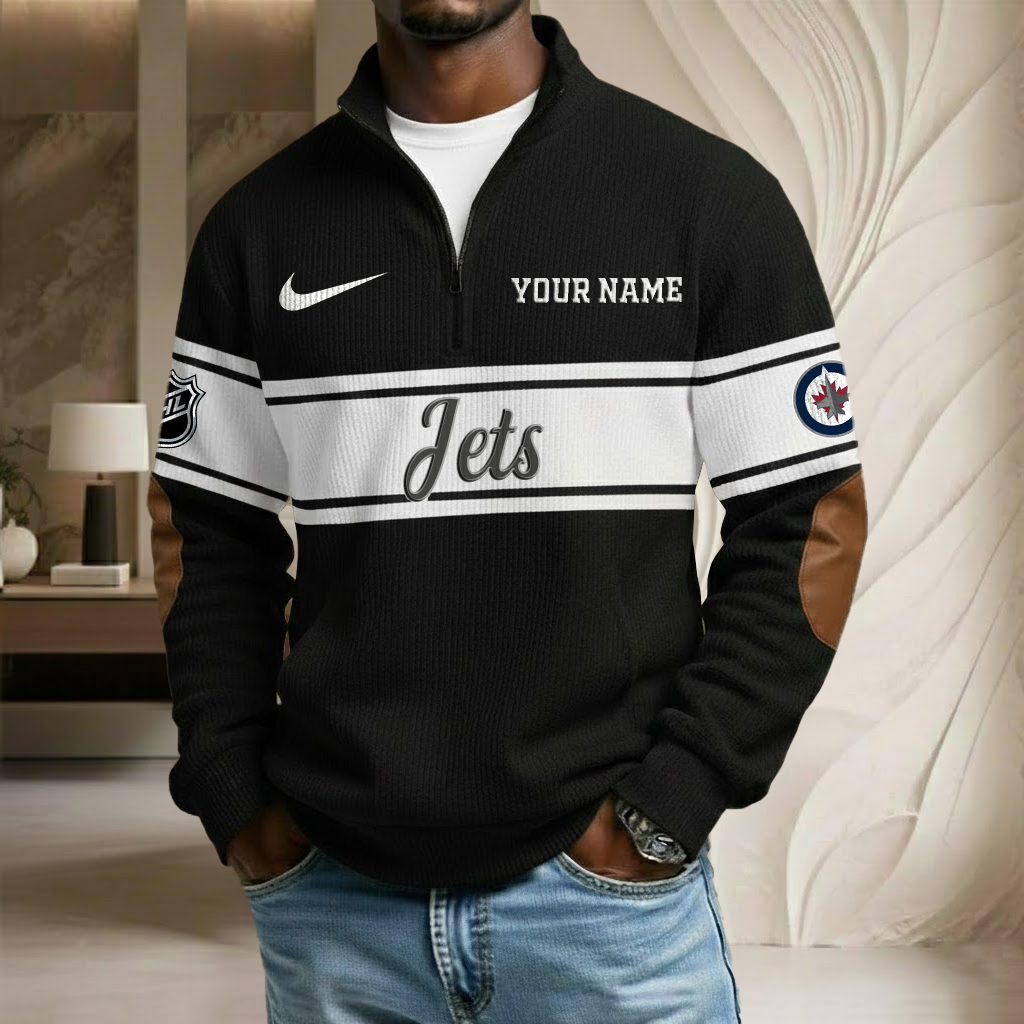 NHL x WIN Custom Name Stand Collar Half-zip Sweatshirt HLP HLPHUONG