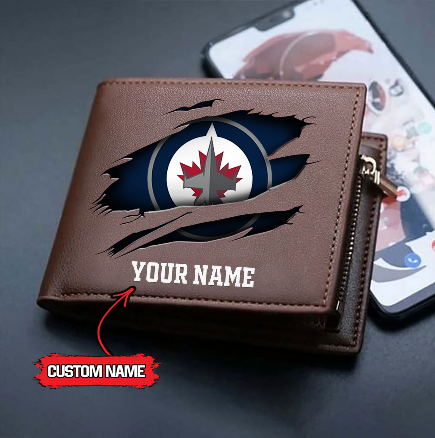 NHL x WJ Custom Name Leather Wallet HLP HLPHUONG