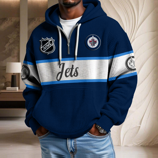 NHL x WJ Hockey Team Waffle Half Zip Hoodie HLP HLPHUONG