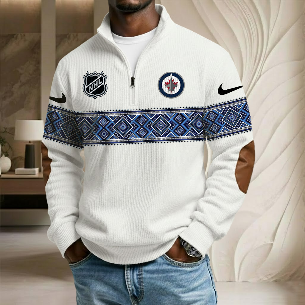 NHL x WJ Stand Collar Half-zip Sweatshirt HLP HLPHUONG