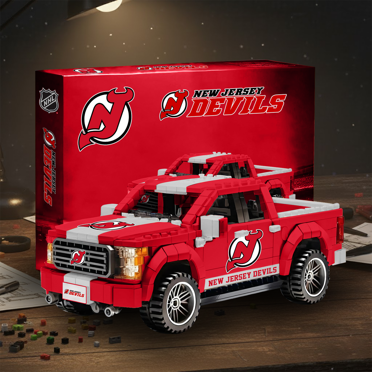 NJD NHL 3D Racing Truck Model Building Block Set V2 NAK NHT