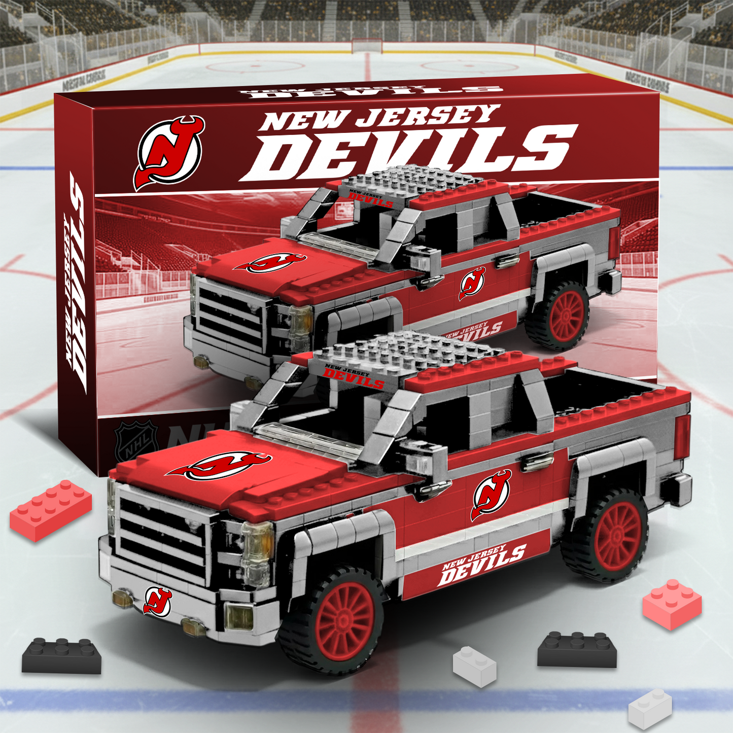 NJD NHL 3D Racing Truck Model Building Block Set V2 NAK PTTD