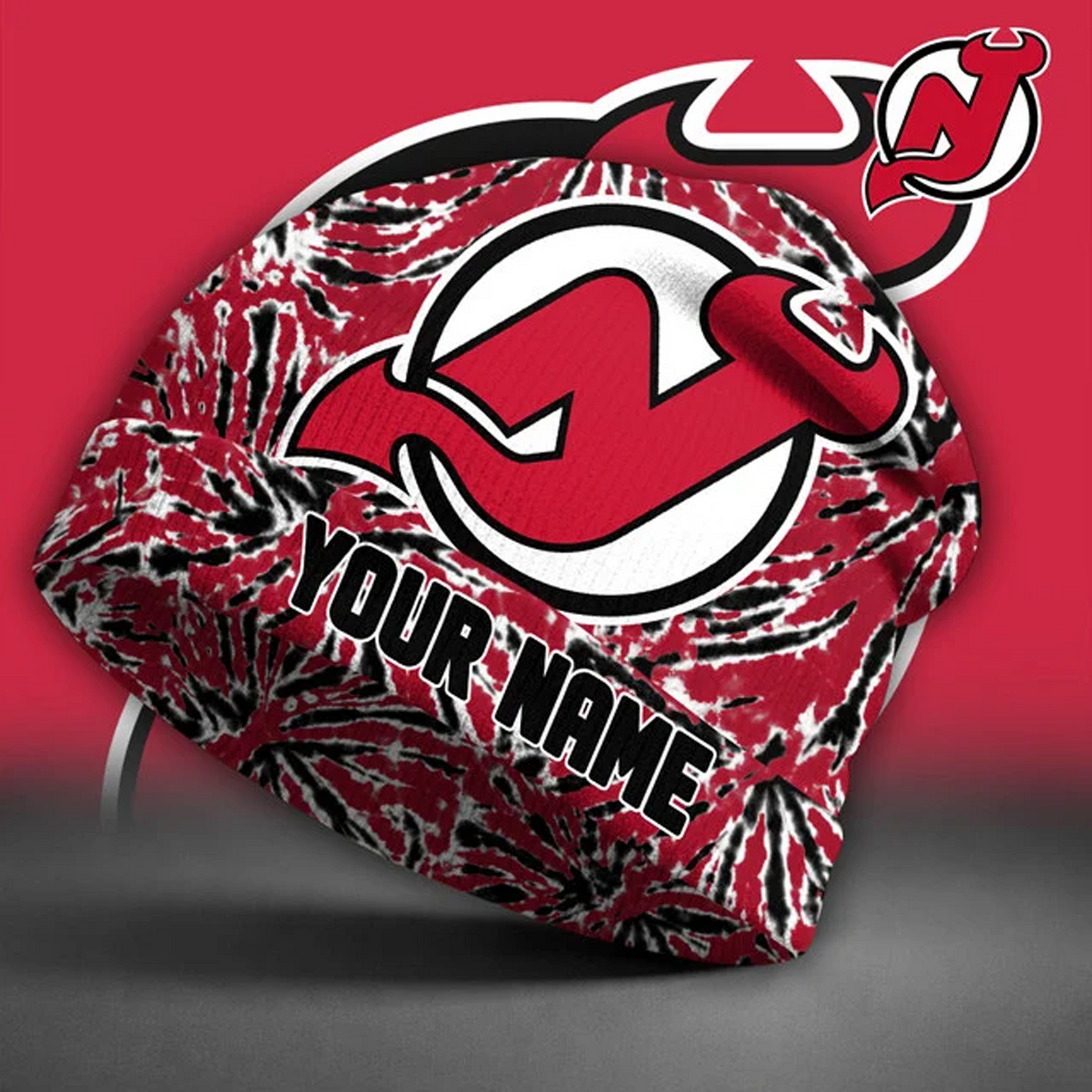 NJD X NHL Beanie Hat Custom Name Gifts For Fans - Limited Edition NAK NHT