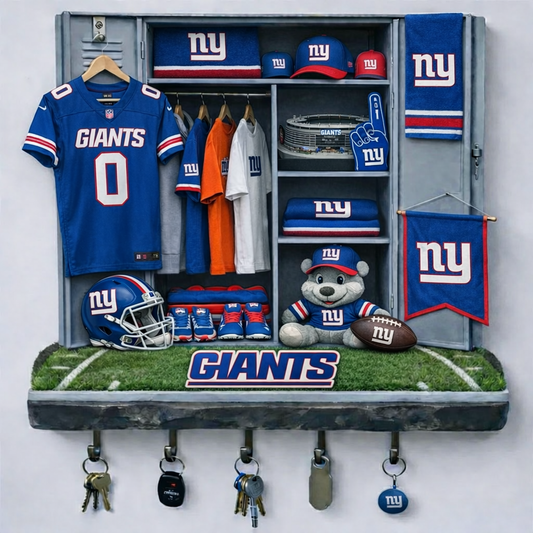 NYG x NFL Changing Room Personalized 3D Visual Effect Acrylic Key Holder DDT NTL