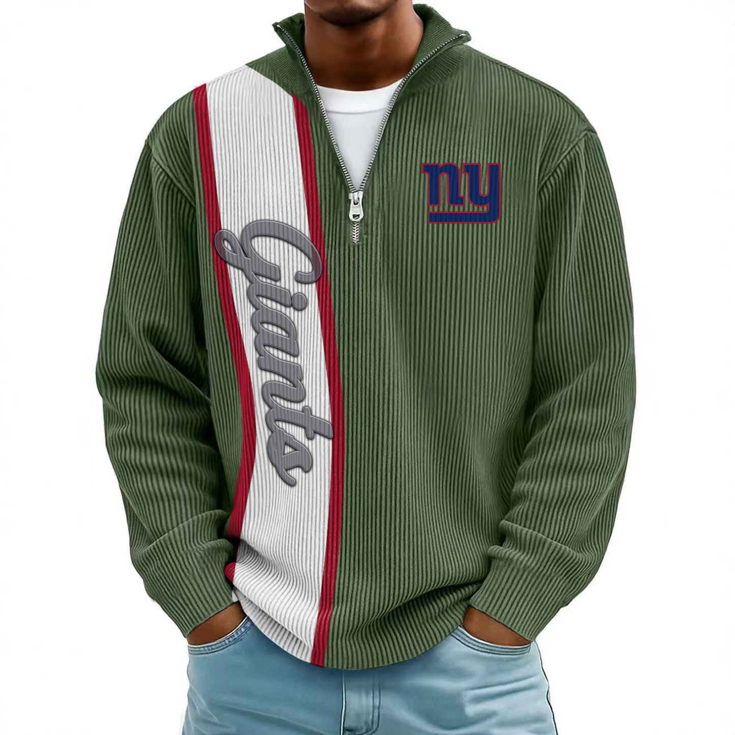 NYG x NFL Mokaloha Men's Waffle Henley Shirts DATND TANTD