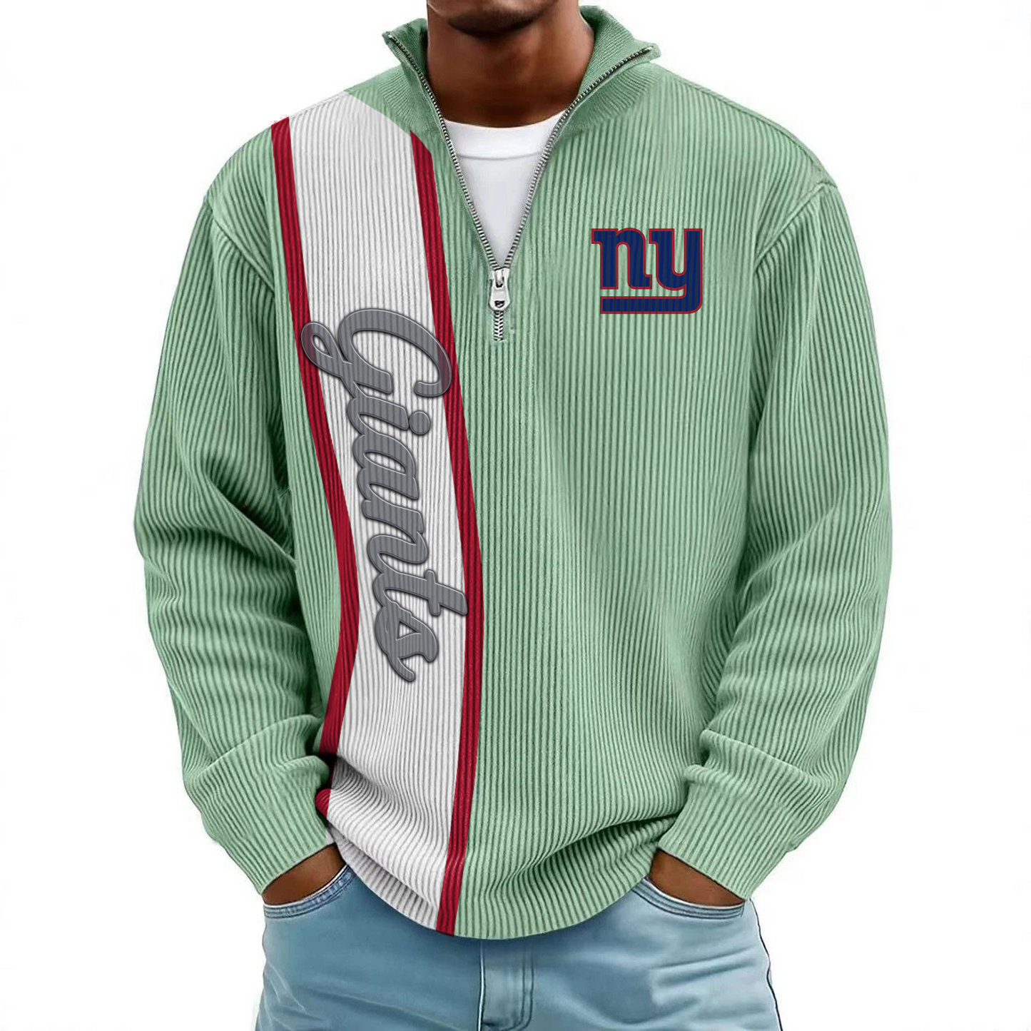 NYG x NFL Mokaloha Men's Waffle Henley Shirts DATND TANTD