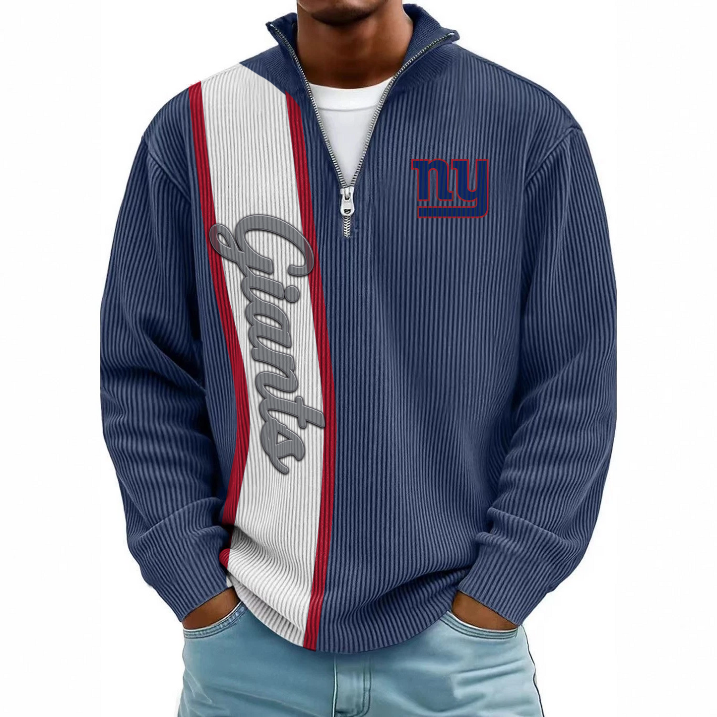 NYG x NFL Mokaloha Men's Waffle Henley Shirts DATND TANTD