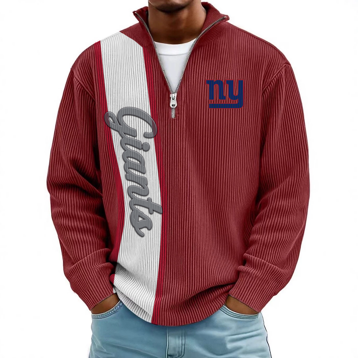NYG x NFL Mokaloha Men's Waffle Henley Shirts DATND TANTD