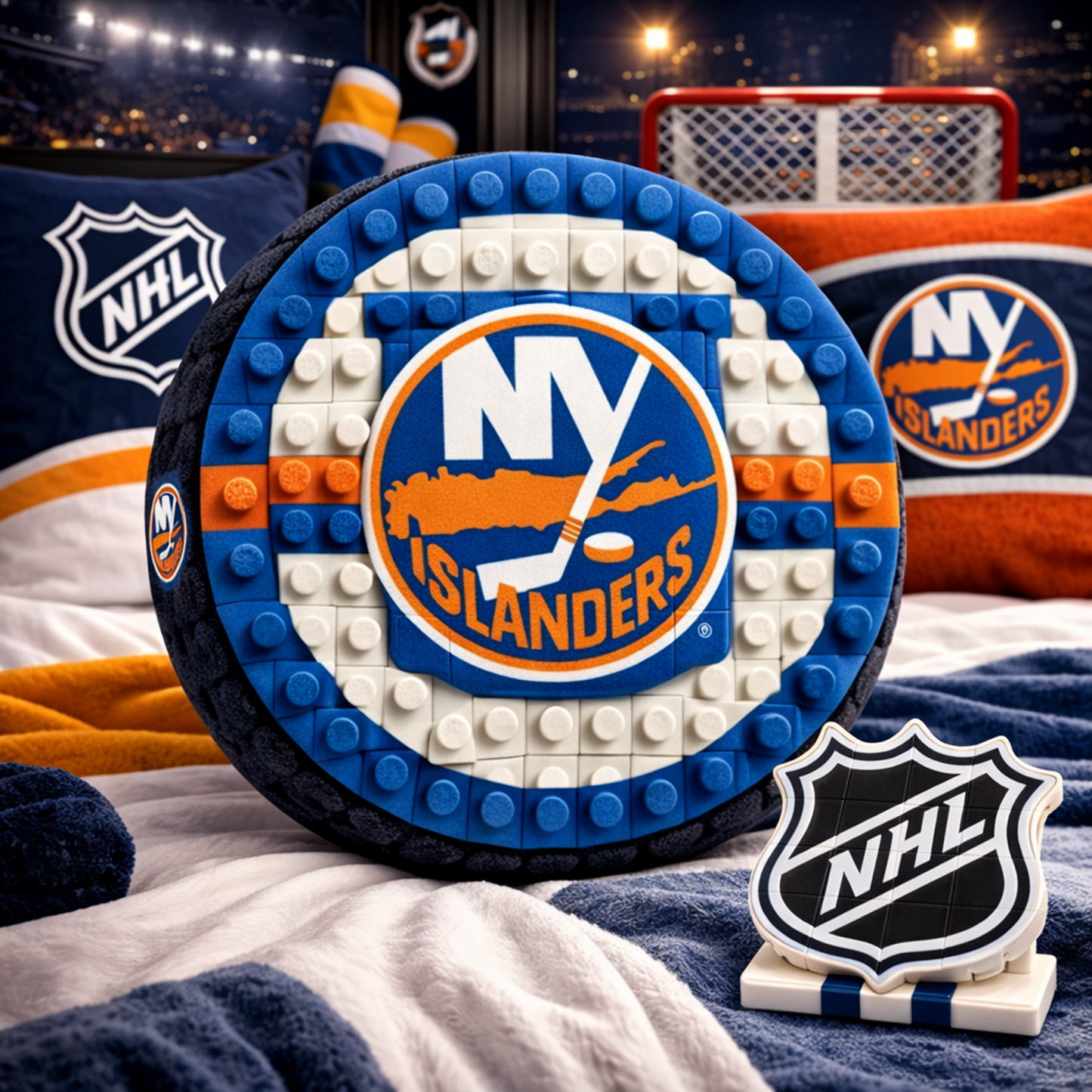 NYI x NHL Hockey Logo Plush Pillow NAK NHT