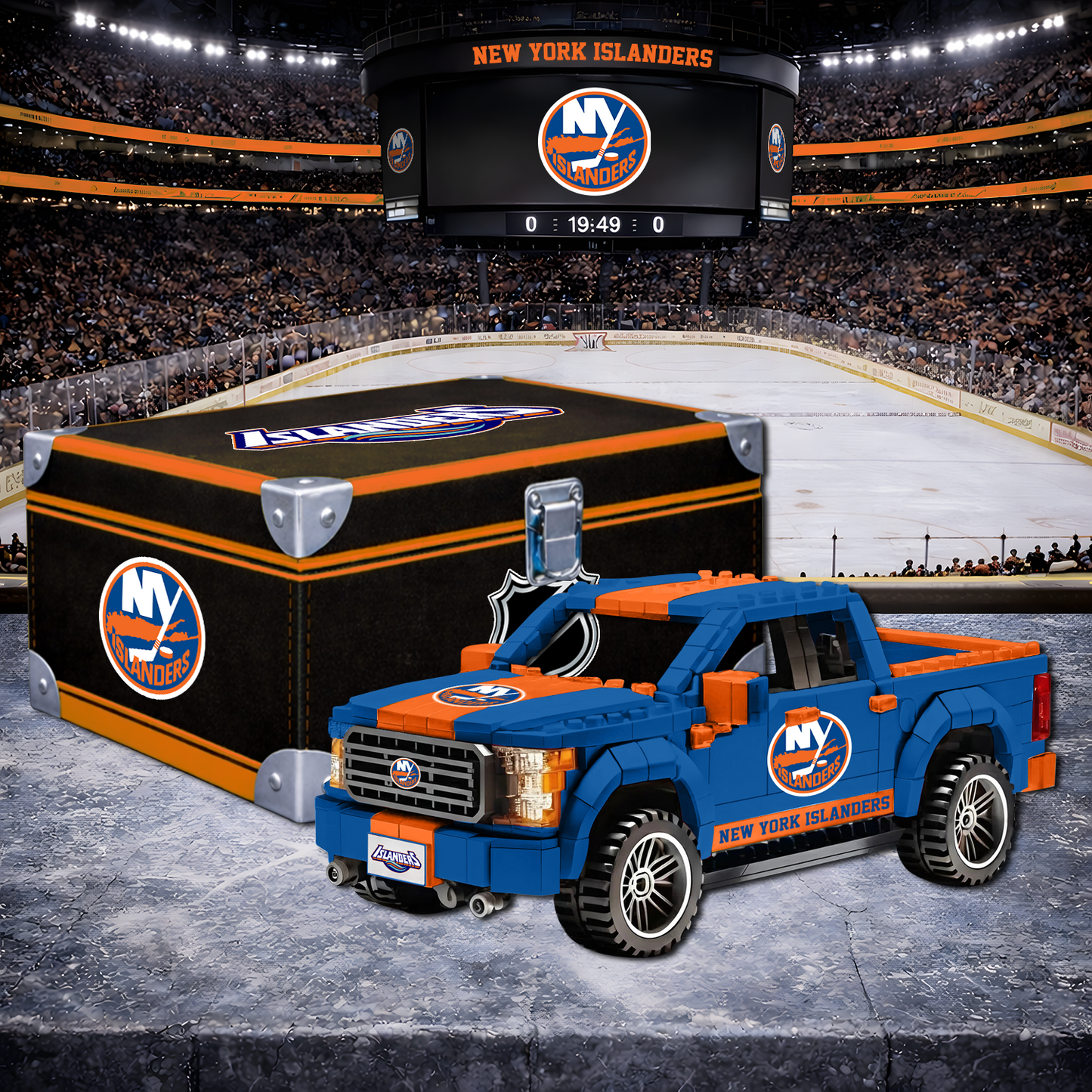 NYI X NHL LEGO Toy Truck Set with Collectible Case NAK NHT