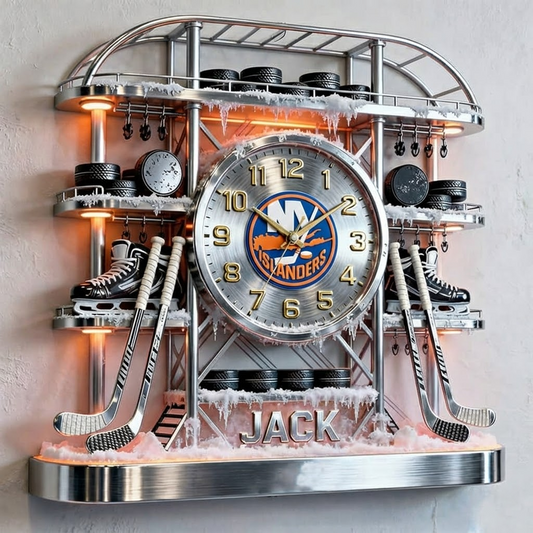 NYI X Personalized ice hockey arena tower themed clock NAK NHT