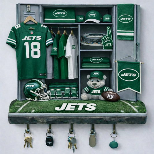 NYJ x NFL Changing Room Personalized 3D Visual Effect Acrylic Key Holder DDT NTL