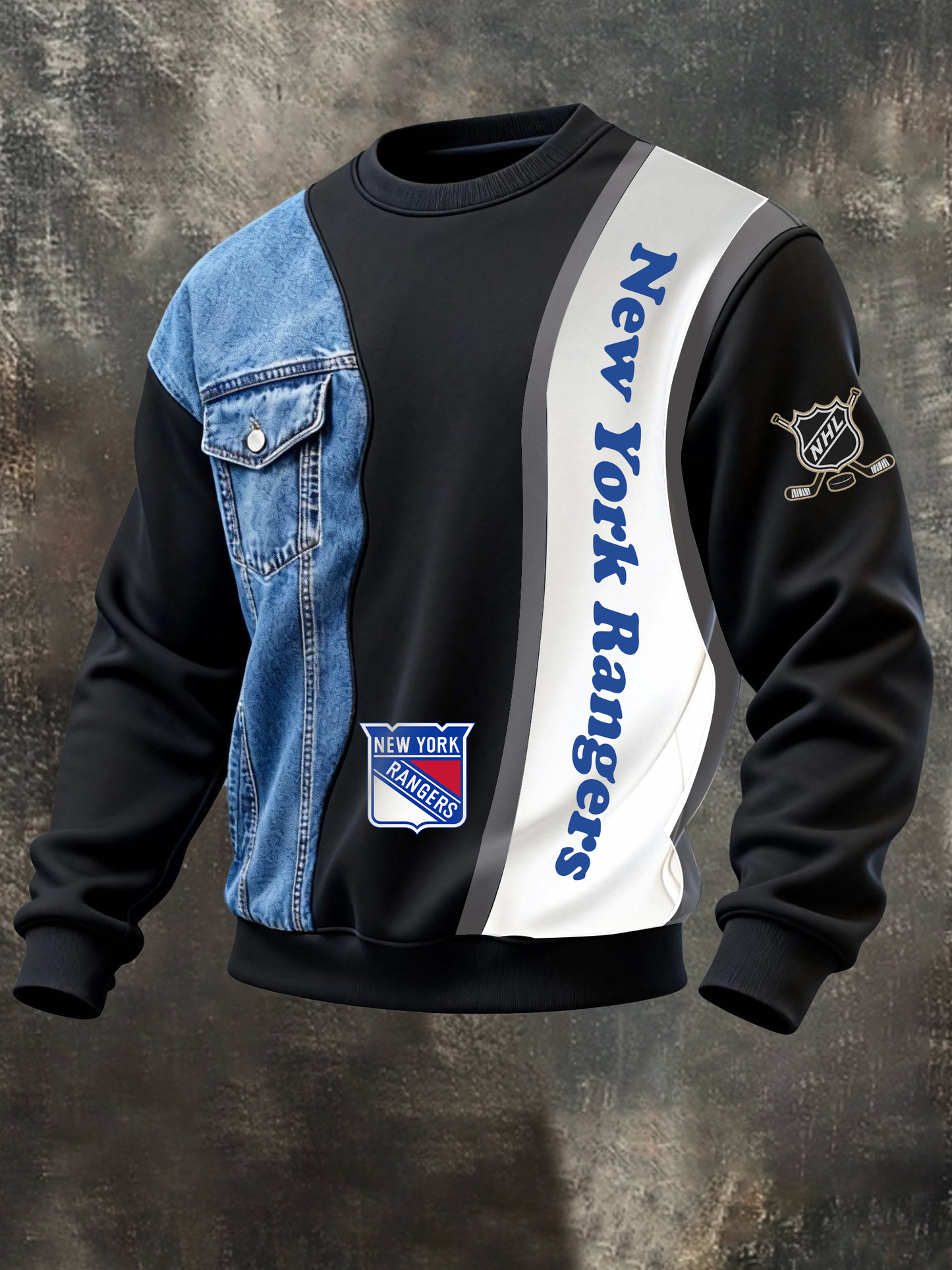 NYR x NHL Denim & Sporty Hybrid Jacket Line NAK CTKT