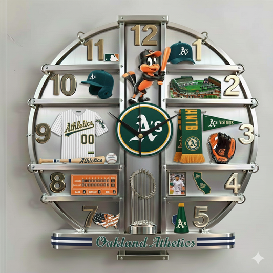 OA x MLB Home Decorative 3D Visual Effect Acrylic Wall Clock NAK CTKT