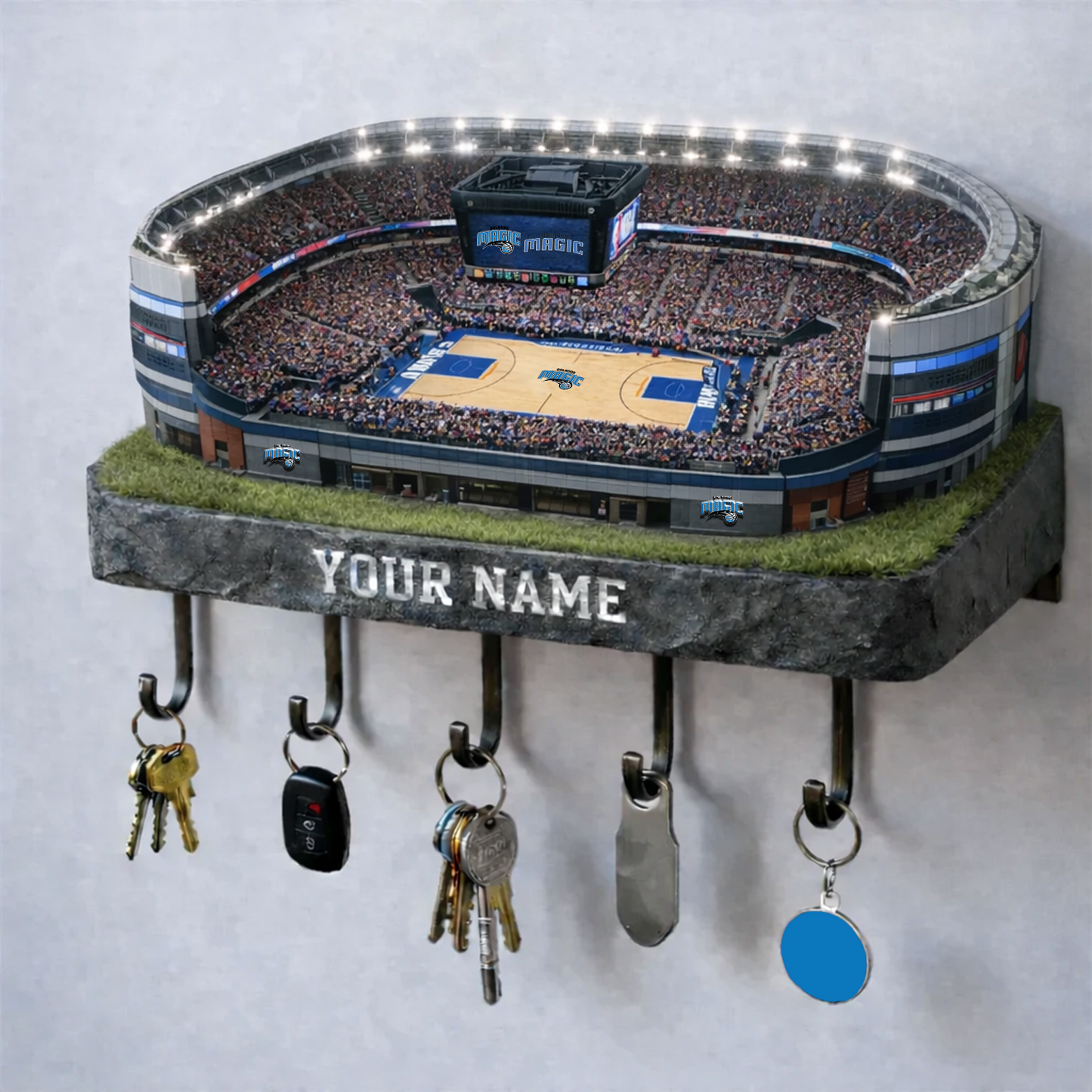 ORL Stadium Premium NBA Wood Key Hanger DATND TANTD