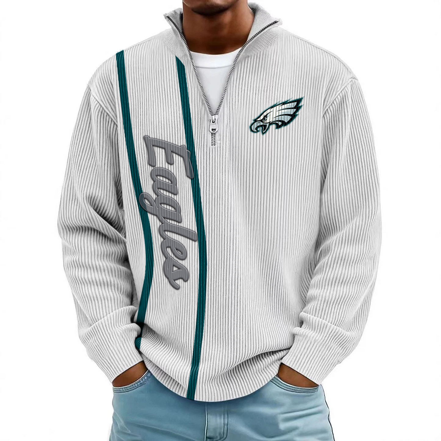 PHI x NFL Mokaloha Men's Waffle Henley Shirts DATND TANTD