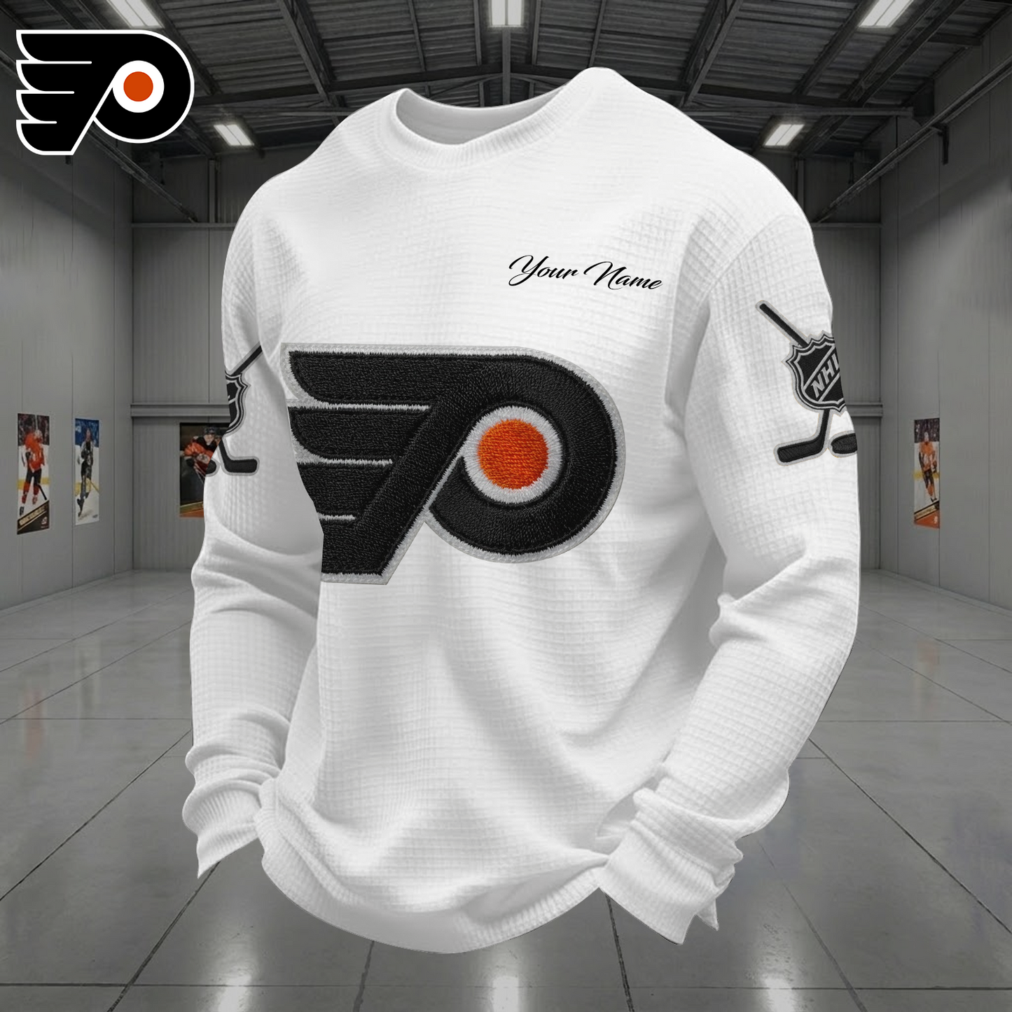PHI X NHL Men Football Waffle Long Sleeve T-Shirt V1 NAK NHT
