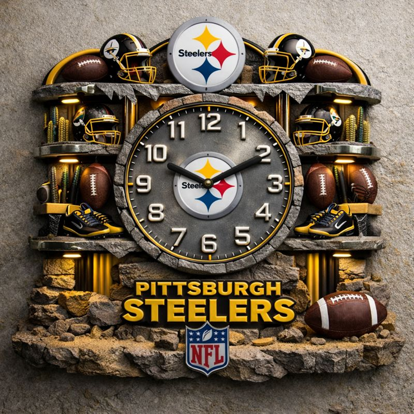 PIT X NFL Master Arena Clock NAK NHT