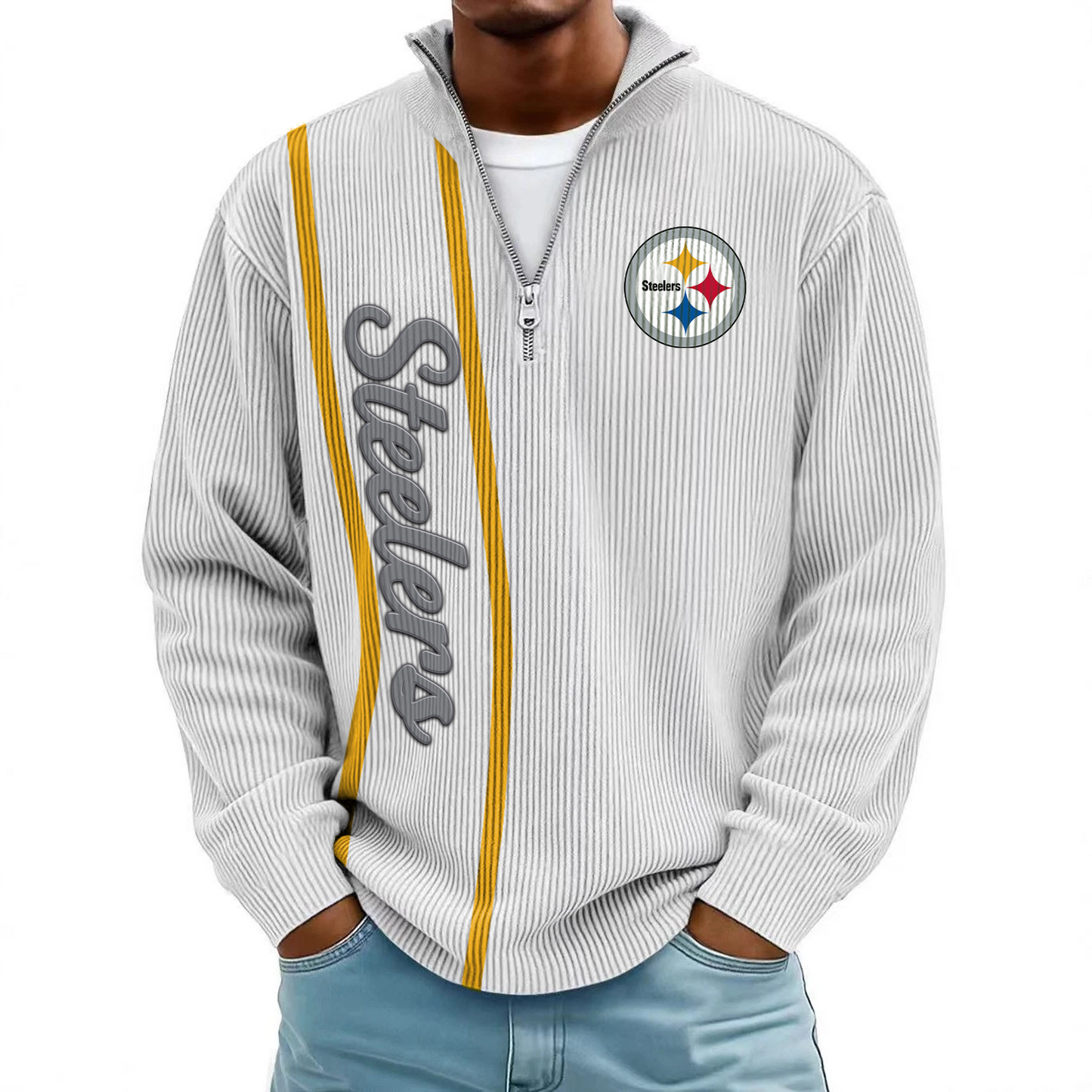 PIT x NFL Mokaloha Men's Waffle Henley Shirts DATND TANTD