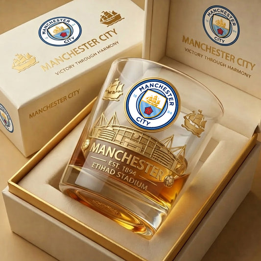 PREMIUM EPL X MC GOLDEN STADIUM WHISKEY GLASS LIMITED EDITION NDT NHM