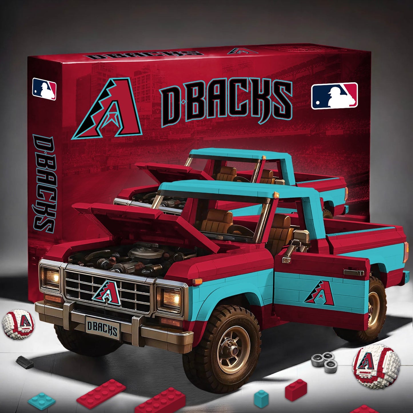 PREMIUM MLB X AD 3D Building Blocks Truck Ford Car Model Set NDT NHM