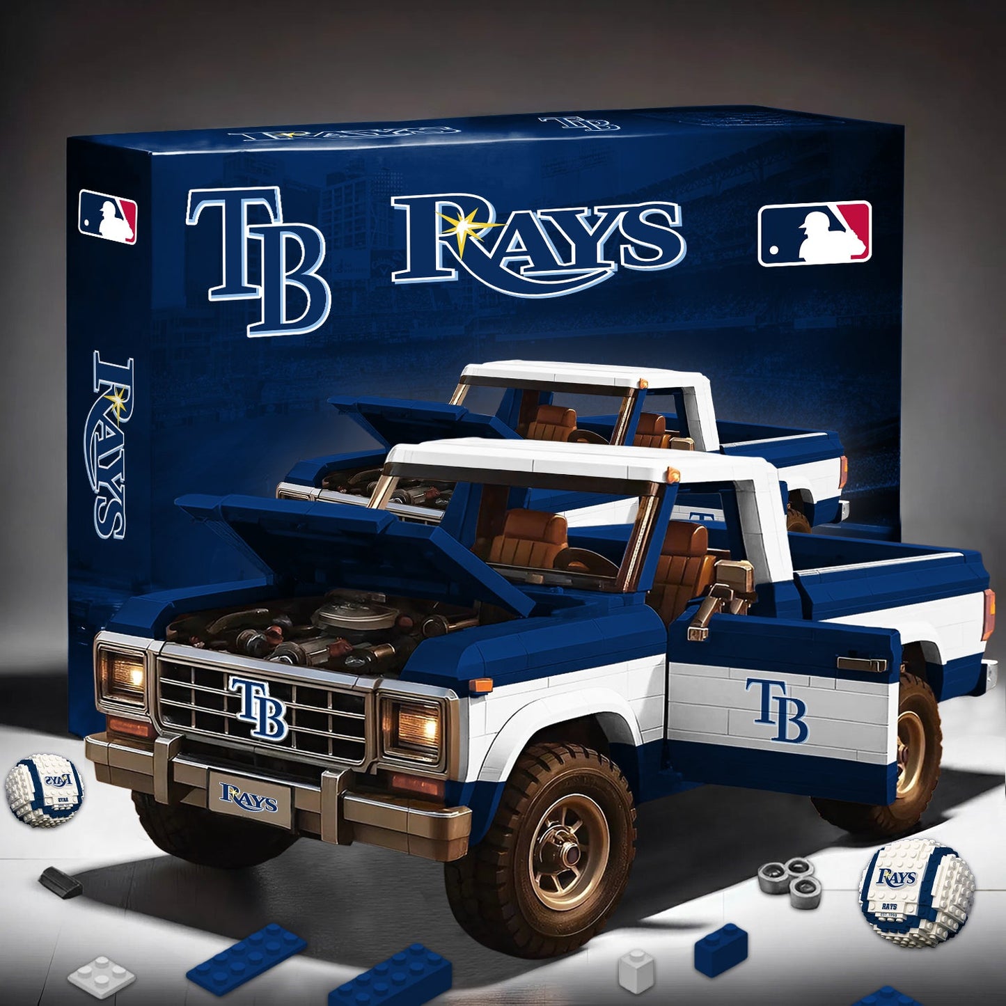 PREMIUM MLB X TBR 3D Building Blocks Truck Ford Car Model Set NDT NHM