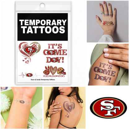 Premium NFL x SF Temporary Tattoos NDT NHM