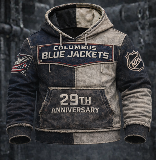 Premium NHL CBJ Anniversary Vintage Hoodie V1 NMD CTKT