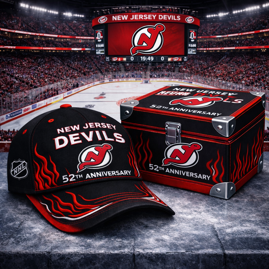 Premium NHL NJD Anniversary Flame Edition Cap V8 NMD CTKT