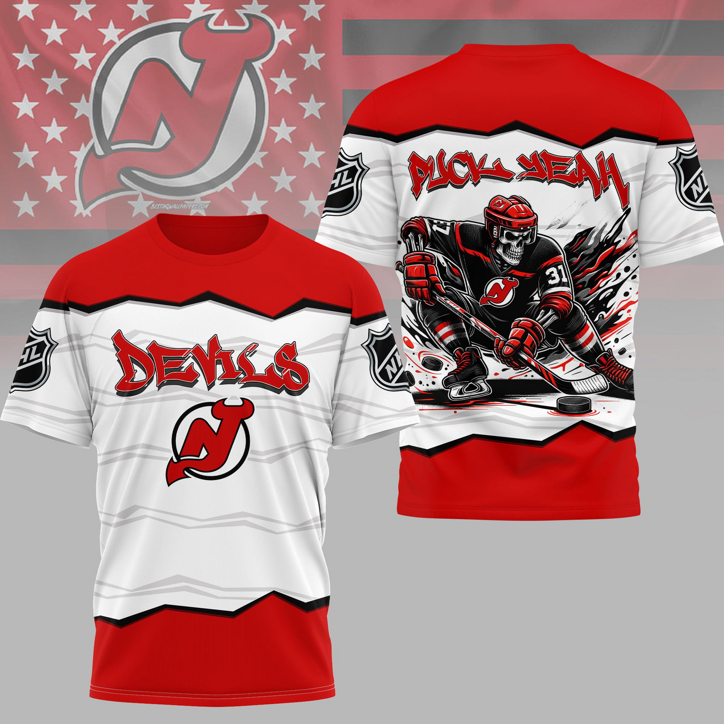 Premium NHL NJD Puck Yeah T-shirt V1 NMD TTV