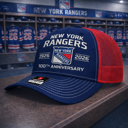 Premium NHL NYR Anniversary Trucker Hats V2 NMD CTKT