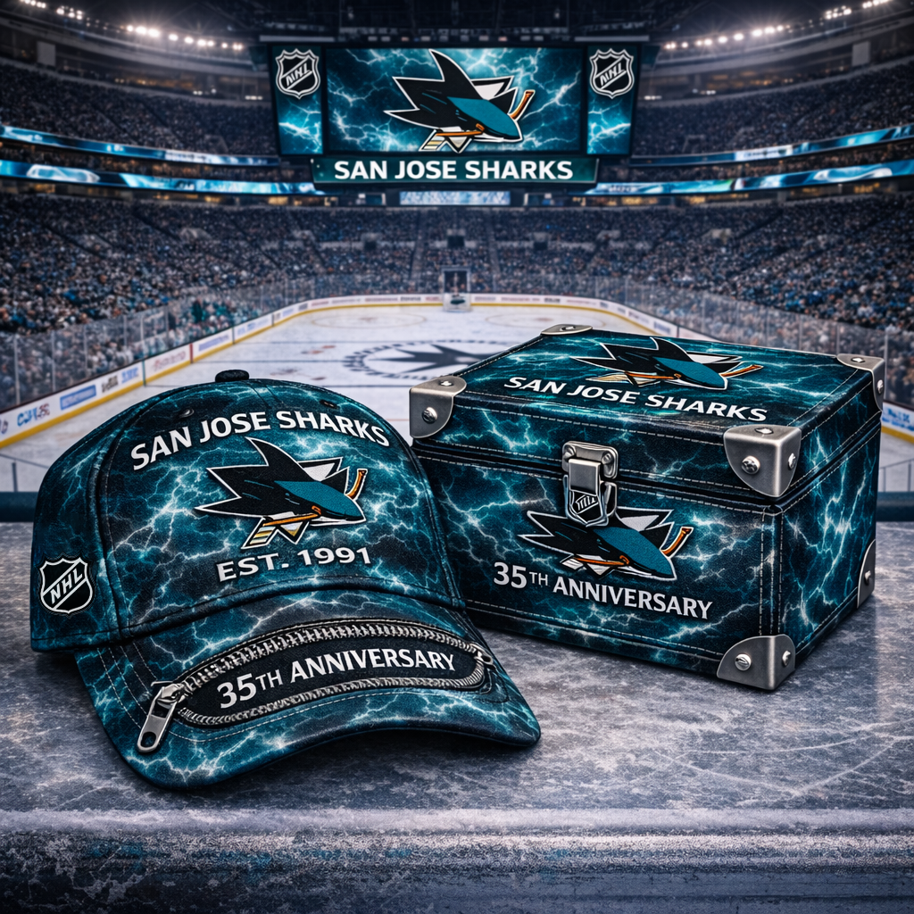 Premium NHL SJS Anniversary Tie-Dye Heritage Zipper Cap V9 NMD CTKT