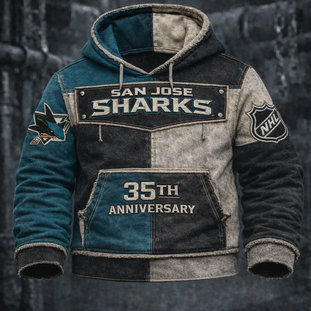 Premium NHL SJS Anniversary Vintage Hoodie V1 NMD CTKT