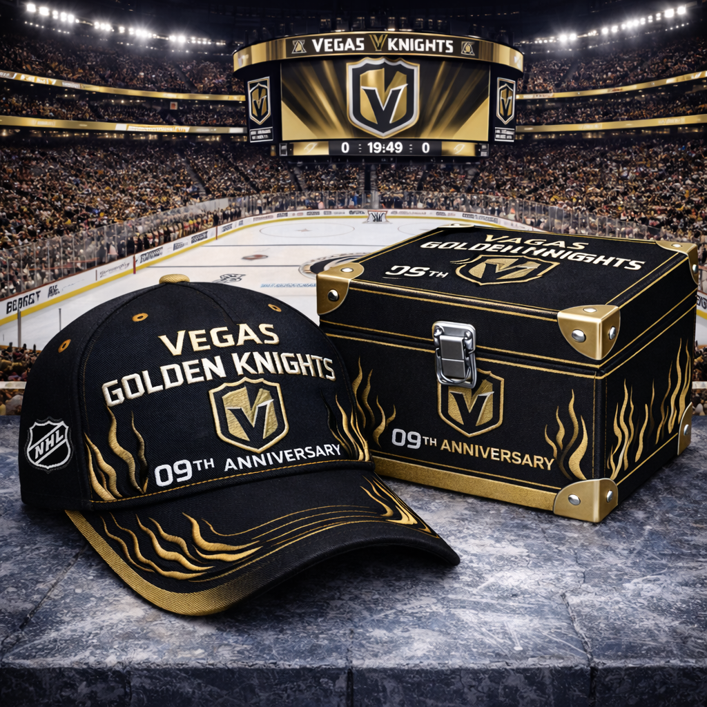 Premium NHL VGK Anniversary Flame Edition Cap V8 NMD CTKT