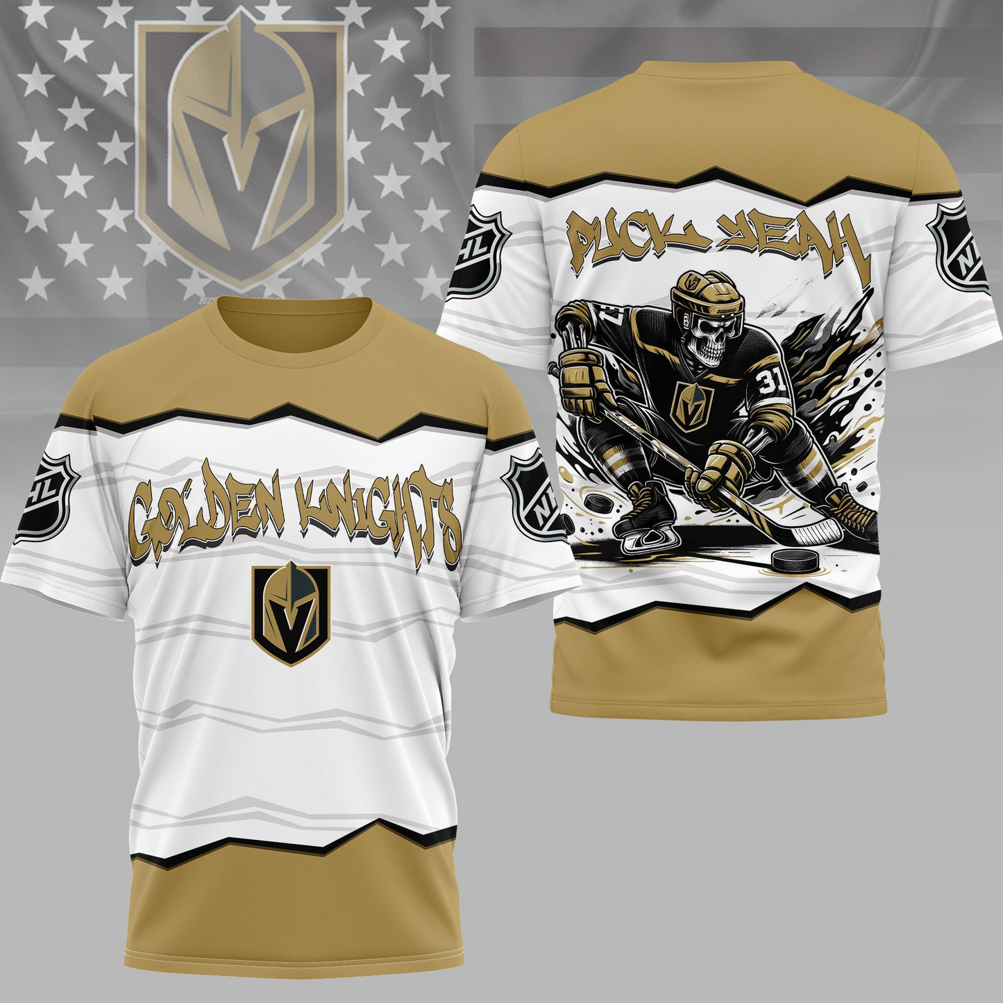 Premium NHL VGK Puck Yeah T-shirt V1 NMD TTV