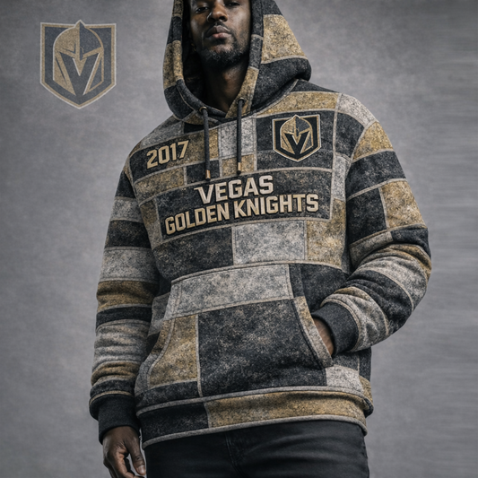Premium NHL VGK Vintage Patchwork Hoodie V2 NMD CTKT