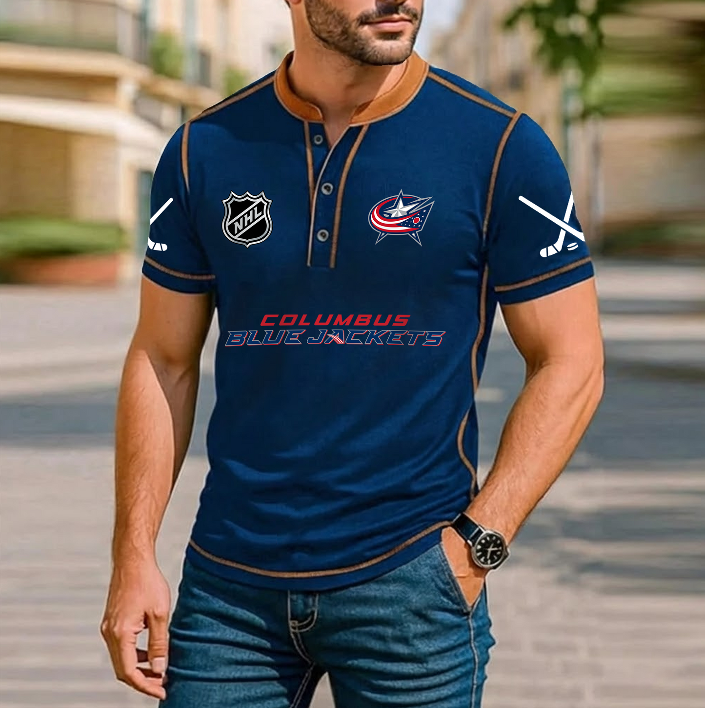 PREMIUM NHL X CBJ Royals  Casual T-Shirt NDT VHM