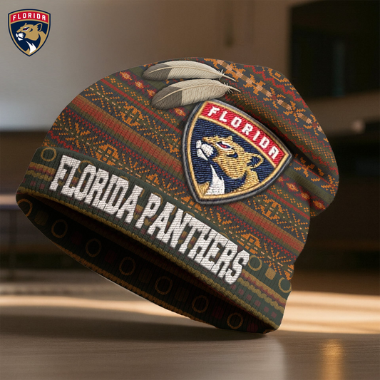 Premium NHL X FB  Feathered Beanie Hat NDT LVH