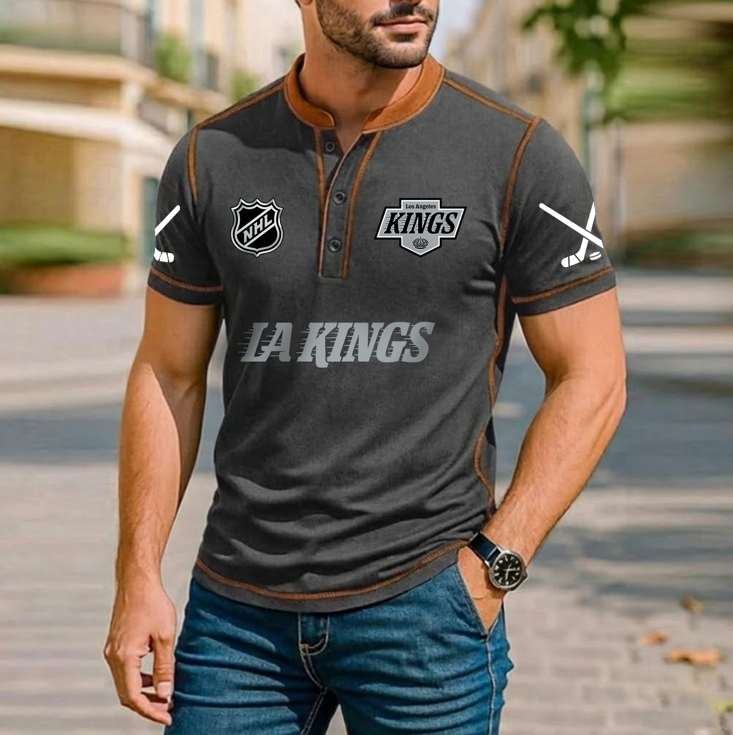PREMIUM NHL X LAK Royals  Casual T-Shirt NDT VHM