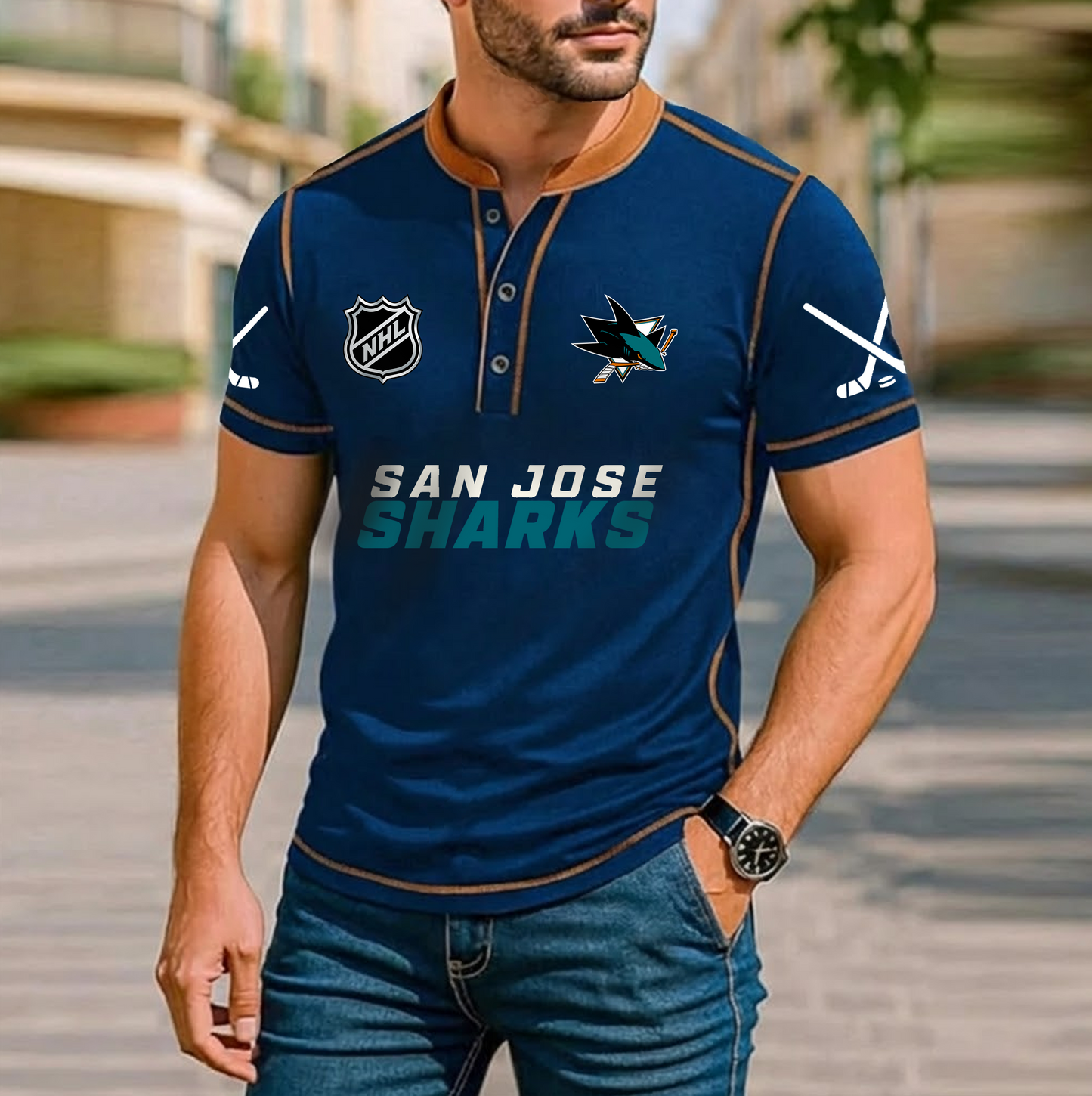 PREMIUM NHL X SJS Royals  Casual T-Shirt NDT VHM