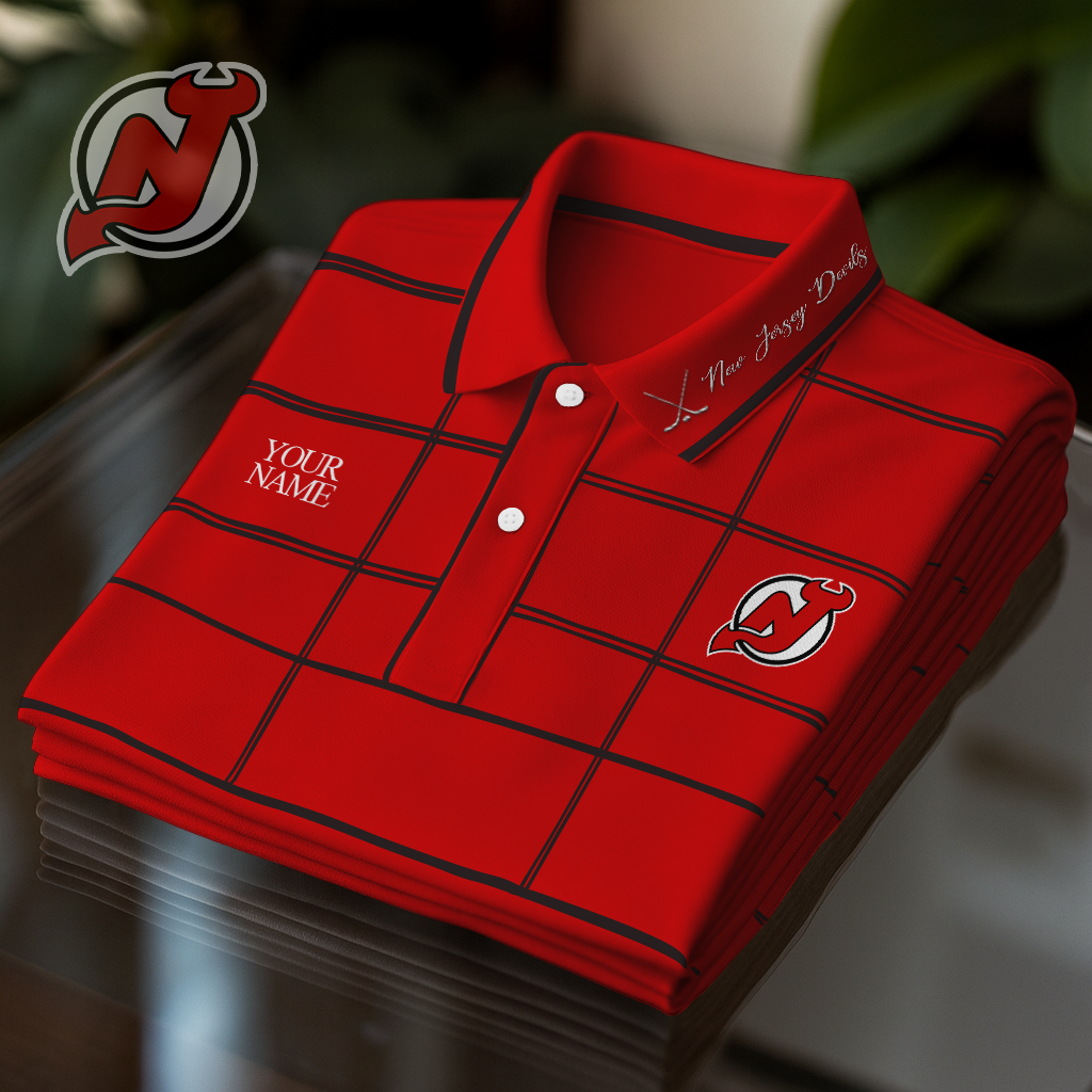 Premium NJD x NHL Polo Long Sleeve V1 NAK CTKT