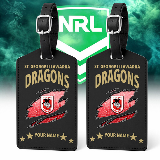 Premium NRL x GID Personalized Leather Luggage Tag NDT VHM