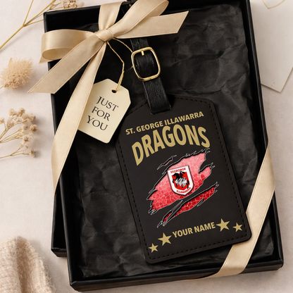 Premium NRL x GID Personalized Leather Luggage Tag NDT VHM