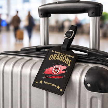 Premium NRL x GID Personalized Leather Luggage Tag NDT VHM