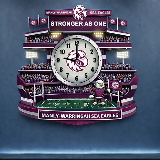 PREMIUM NRL X MWSE 3D Visual Effect Acrylic Clock NDT NHM