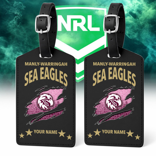 Premium NRL x MWSE Personalized Leather Luggage Tag NDT VHM