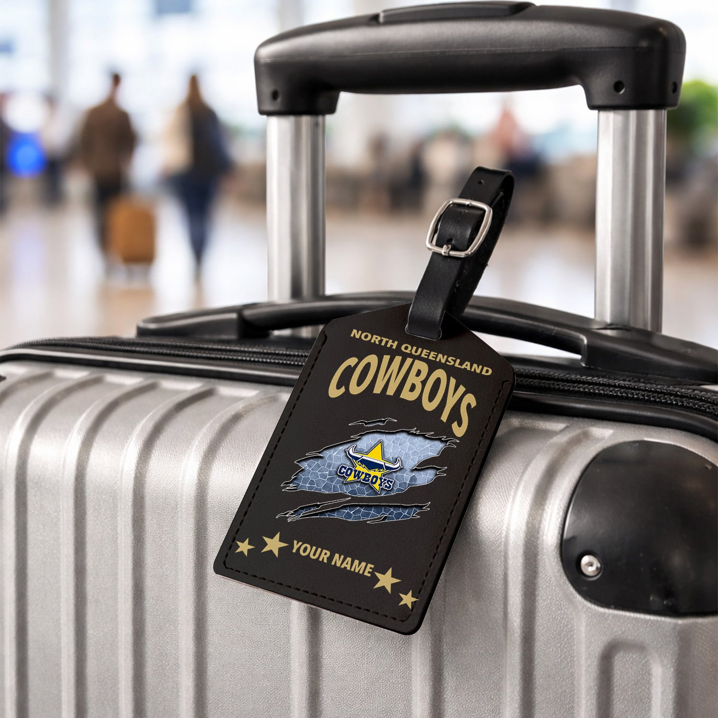 Premium NRL x NQC  Personalized Leather Luggage Tag NDT VHM
