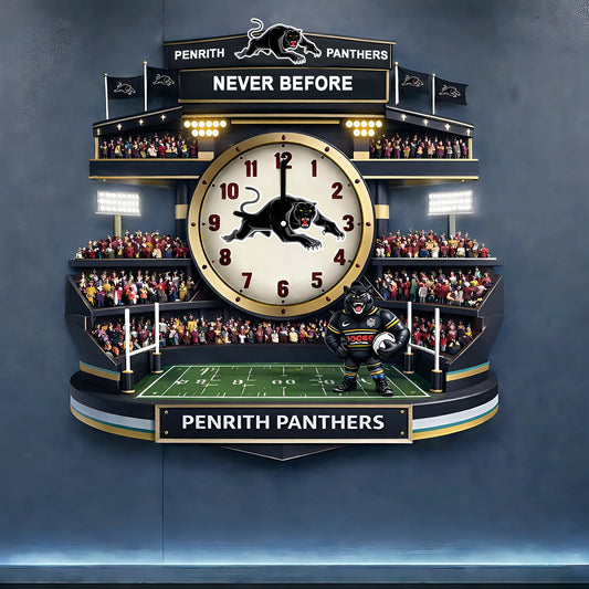 PREMIUM NRL X PP 3D Visual Effect Acrylic Clock NDT NHM